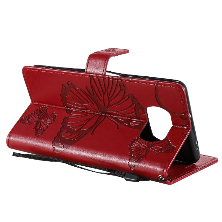 For Xiaomi Poco X3 NFC 3D Butterflies Embossing Pattern Horizontal Flip Leather Case with Holder & Card Slot & Wallet(Red) - Xiaomi Cases by buy2fix | Online Shopping UK | buy2fix