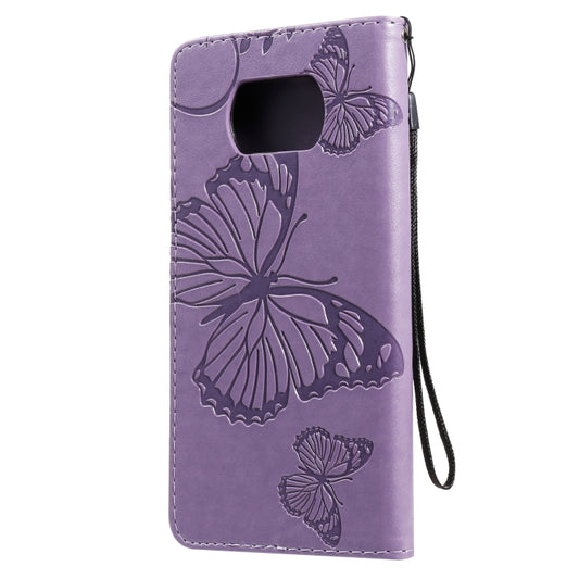 For Xiaomi Poco X3 NFC 3D Butterflies Embossing Pattern Horizontal Flip Leather Case with Holder & Card Slot & Wallet(Purple) by buy2fix