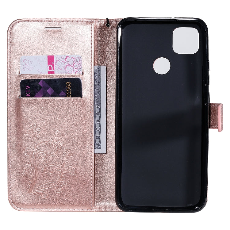 For Xiaomi Redmi 9C 3D Butterflies Embossing Pattern Horizontal Flip Leather Case with Holder & Card Slot & Wallet(Rose Gold) - Xiaomi Cases by buy2fix | Online Shopping UK | buy2fix