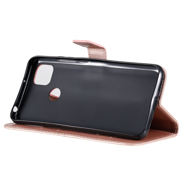 For Xiaomi Redmi 9C 3D Butterflies Embossing Pattern Horizontal Flip Leather Case with Holder & Card Slot & Wallet(Rose Gold) - Xiaomi Cases by buy2fix | Online Shopping UK | buy2fix