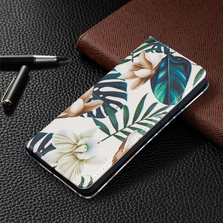 For Samsung Galaxy S21+ 5G Colored Drawing Pattern Invisible Magnetic Horizontal Flip PU Leather Case with Holder & Card Slots & Wallet(Red Leaves) - Galaxy S21+ 5G Cases by buy2fix | Online Shopping UK | buy2fix