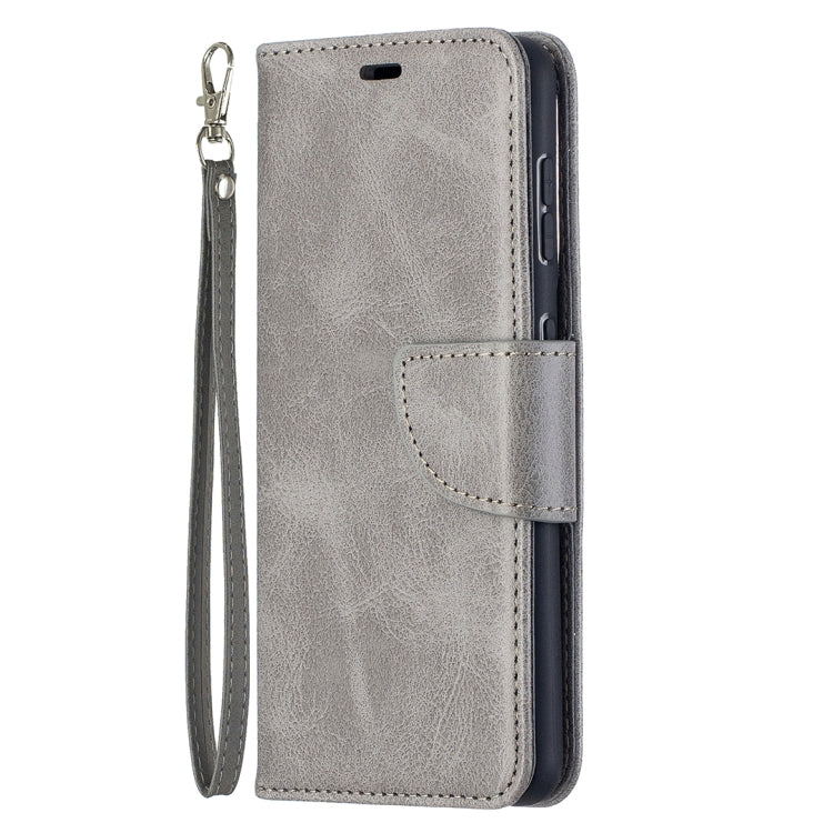 For Samsung Galaxy S21 5G Lambskin Texture Pure Color Horizontal Flip PU Leather Case with Holder & Card Slots & Wallet & Lanyard(Grey) - Galaxy S21 5G Cases by buy2fix | Online Shopping UK | buy2fix
