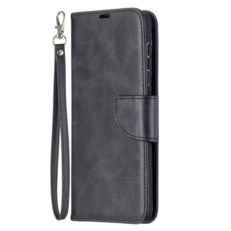 For Samsung Galaxy S21+ 5G Lambskin Texture Pure Color Horizontal Flip PU Leather Case with Holder & Card Slots & Wallet & Lanyard(Black) - Galaxy S21+ 5G Cases by buy2fix | Online Shopping UK | buy2fix