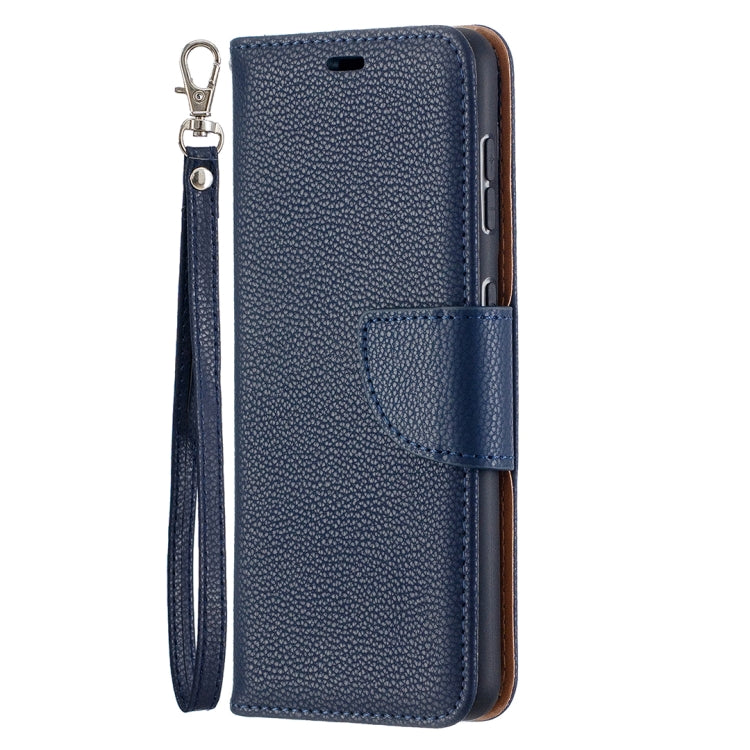 For Samsung Galaxy S21 5G Litchi Texture Pure Color Horizontal Flip Leather Case with Holder & Card Slots & Wallet & Lanyard(Dark Blue) - Galaxy S21 5G Cases by buy2fix | Online Shopping UK | buy2fix