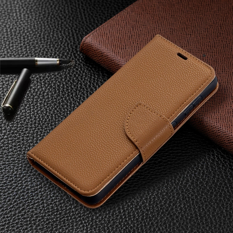 For Samsung Galaxy S21 5G Litchi Texture Pure Color Horizontal Flip Leather Case with Holder & Card Slots & Wallet & Lanyard(Brown) - Galaxy S21 5G Cases by buy2fix | Online Shopping UK | buy2fix