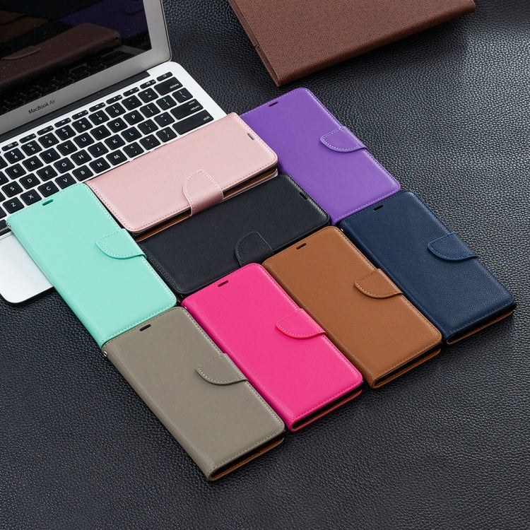 For Samsung Galaxy S21 5G Litchi Texture Pure Color Horizontal Flip Leather Case with Holder & Card Slots & Wallet & Lanyard(Brown) - Galaxy S21 5G Cases by buy2fix | Online Shopping UK | buy2fix