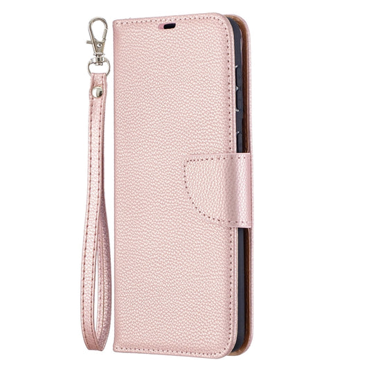 For Samsung Galaxy S21+ 5G Litchi Texture Pure Color Horizontal Flip Leather Case with Holder & Card Slots & Wallet & Lanyard(Rose Gold) by buy2fix