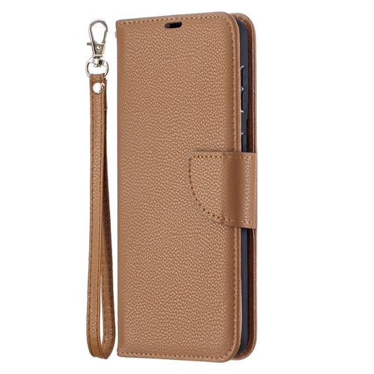For Samsung Galaxy S21+ 5G Litchi Texture Pure Color Horizontal Flip Leather Case with Holder & Card Slots & Wallet & Lanyard(Brown) by buy2fix