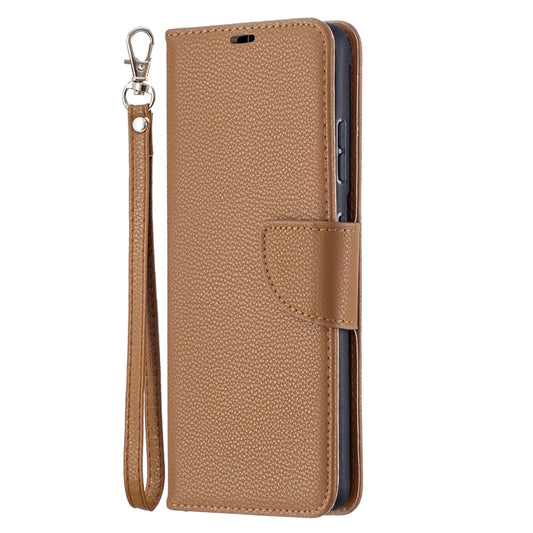 For Samsung Galaxy S21 Ultra 5G Litchi Texture Pure Color Horizontal Flip Leather Case with Holder & Card Slots & Wallet & Lanyard(Brown) by buy2fix
