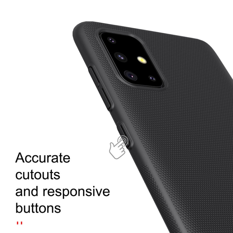 For Samsung Galaxy A51 NILLKIN Frosted Concave-convex Texture PC Case(Black) - Galaxy Phone Cases by NILLKIN | Online Shopping UK | buy2fix