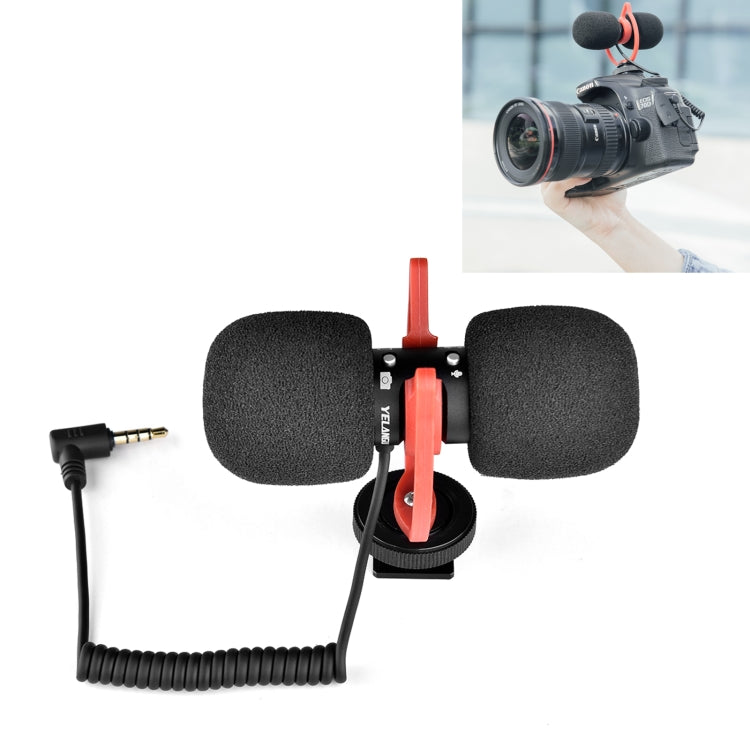 YELANGU MIC11 SLR Camera Mobile Phone Two-way Recording Microphone - Microphone by YELANGU | Online Shopping UK | buy2fix