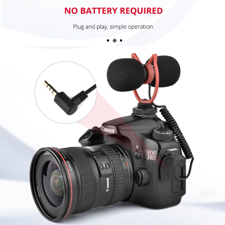 YELANGU MIC11 SLR Camera Mobile Phone Two-way Recording Microphone - Microphone by YELANGU | Online Shopping UK | buy2fix