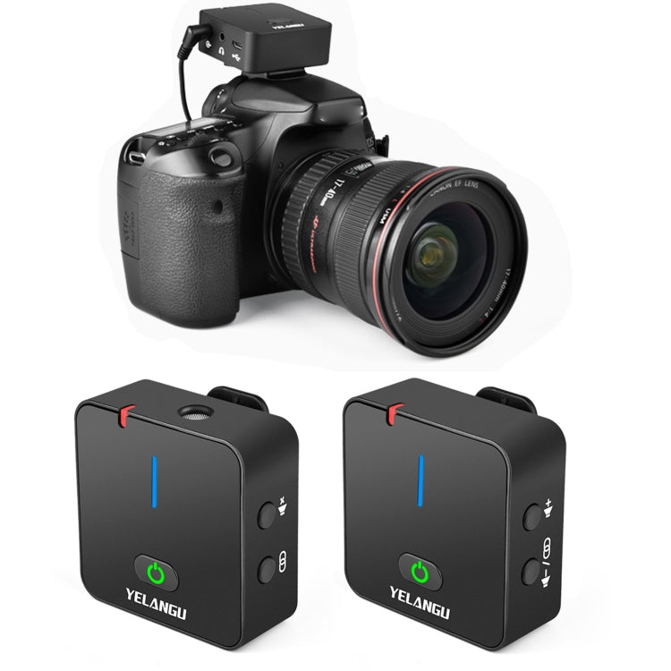 YELANGU MX5 2.4G Live Broadcast Interview Wireless Recording Camera Microphone, 1 Receiver to 1 Transmitter - Microphone by YELANGU | Online Shopping UK | buy2fix