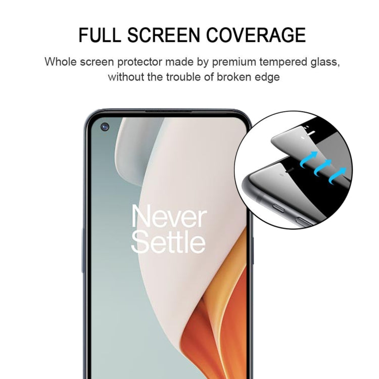 For OnePlus Nord N100 Full Glue Full Screen Tempered Glass Film - OnePlus Tempered Glass by buy2fix | Online Shopping UK | buy2fix