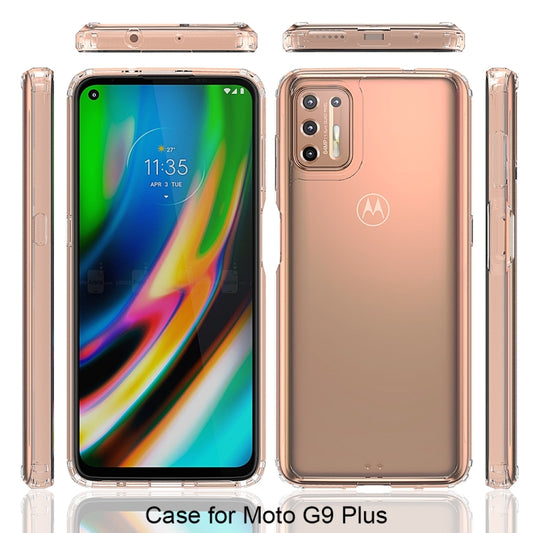 For Motorola Moto G9 Plus Shockproof Scratchproof TPU + Acrylic Protective Case(Transparent) by buy2fix