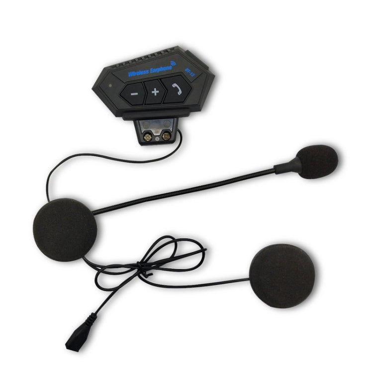BT12 Motorcycle Helmet Bluetooth Headset Motorcycle Intercom Bluetooth Headset - Motorcycle Walkie Talkie by buy2fix | Online Shopping UK | buy2fix