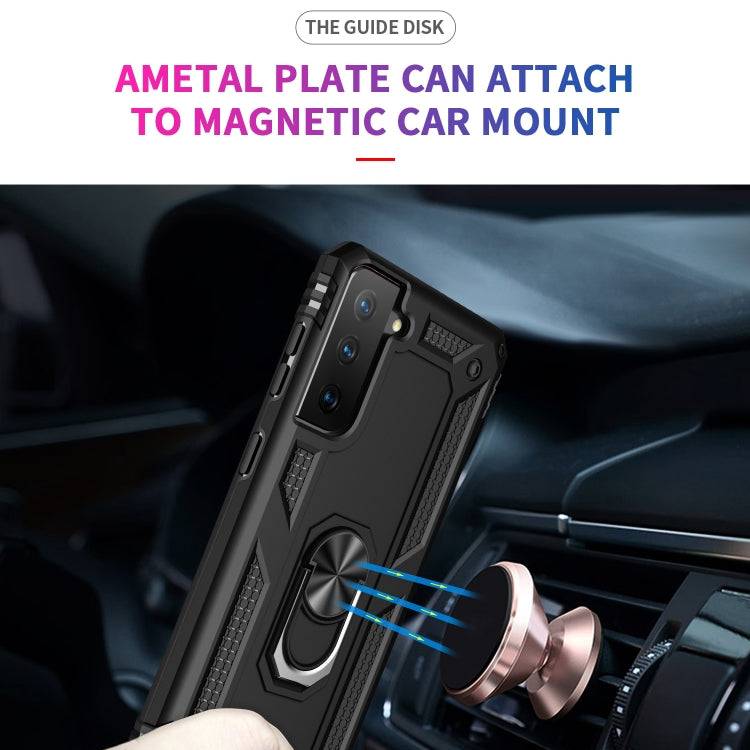 For Samsung Galaxy S21 5G Shockproof TPU + PC Protective Case with 360 Degree Rotating Holder(Black) - Galaxy S21 5G Cases by buy2fix | Online Shopping UK | buy2fix