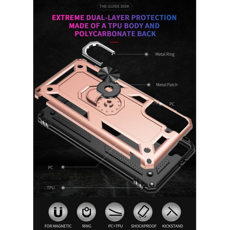 For Samsung Galaxy S21 5G Shockproof TPU + PC Protective Case with 360 Degree Rotating Holder(Rose Gold) - Galaxy S21 5G Cases by buy2fix | Online Shopping UK | buy2fix