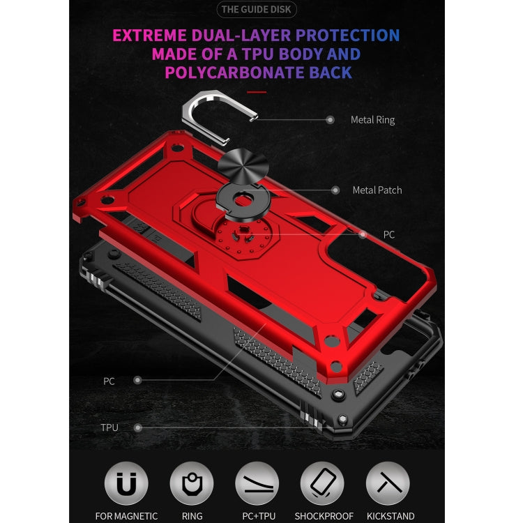 For Samsung Galaxy S21 5G Shockproof TPU + PC Protective Case with 360 Degree Rotating Holder(Red) - Galaxy S21 5G Cases by buy2fix | Online Shopping UK | buy2fix