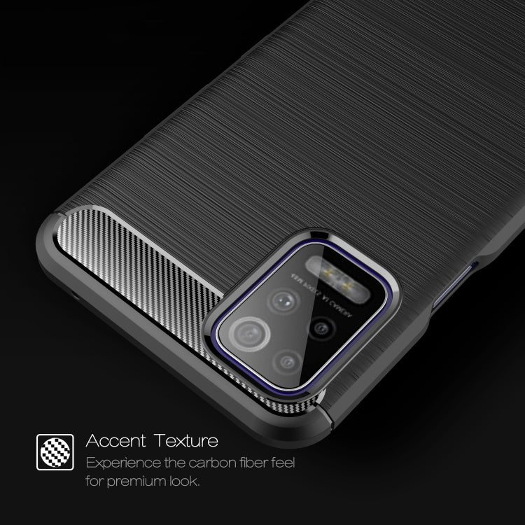For LG K52 Brushed Texture Carbon Fiber TPU Case(Black) - LG Cases by buy2fix | Online Shopping UK | buy2fix