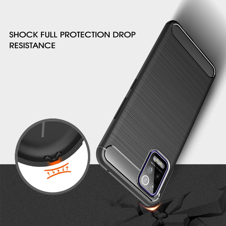 For LG K52 Brushed Texture Carbon Fiber TPU Case(Black) - LG Cases by buy2fix | Online Shopping UK | buy2fix