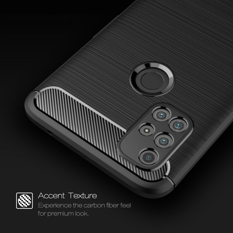 For OnePlus Nord N10 5G Brushed Texture Carbon Fiber TPU Case(Black) - OnePlus Cases by buy2fix | Online Shopping UK | buy2fix