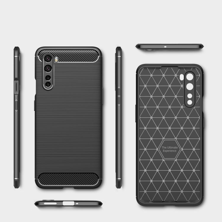 For OnePlus Nord Brushed Texture Carbon Fiber TPU Case(Black) - OnePlus Cases by buy2fix | Online Shopping UK | buy2fix