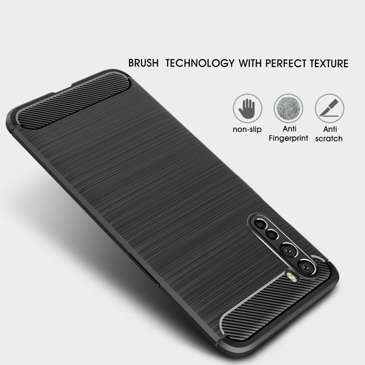 For OnePlus Nord Brushed Texture Carbon Fiber TPU Case(Black) - OnePlus Cases by buy2fix | Online Shopping UK | buy2fix