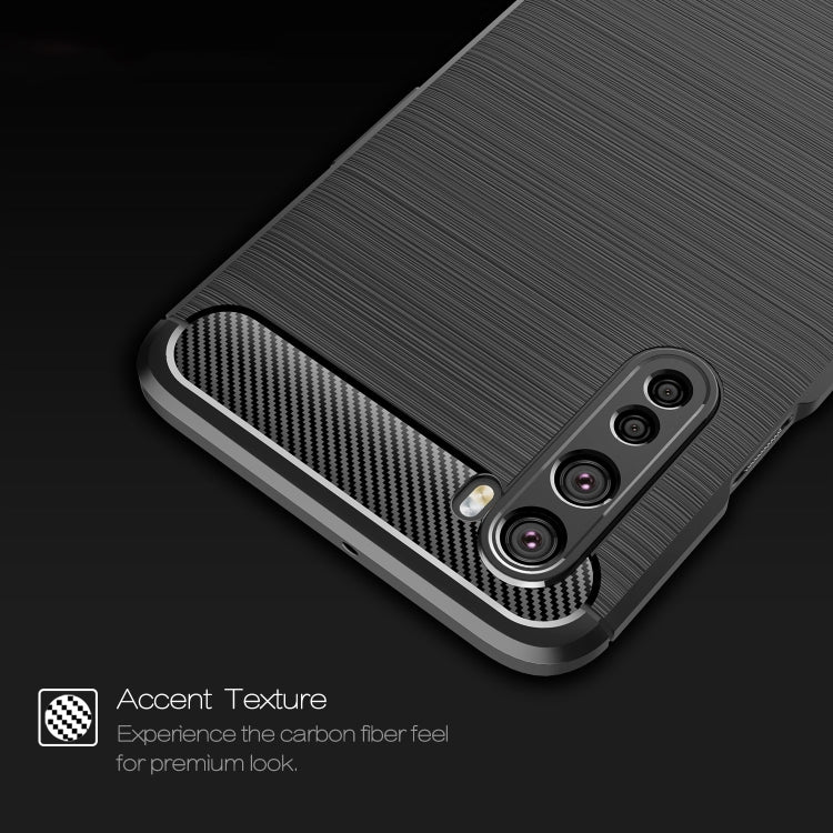 For OnePlus Nord Brushed Texture Carbon Fiber TPU Case(Black) - OnePlus Cases by buy2fix | Online Shopping UK | buy2fix