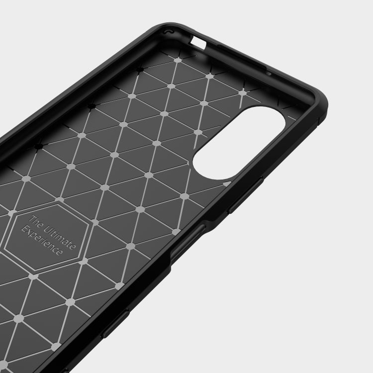 For Sony Xperia 5 II Brushed Texture Carbon Fiber TPU Case(Navy Blue) - Sony Cases by buy2fix | Online Shopping UK | buy2fix