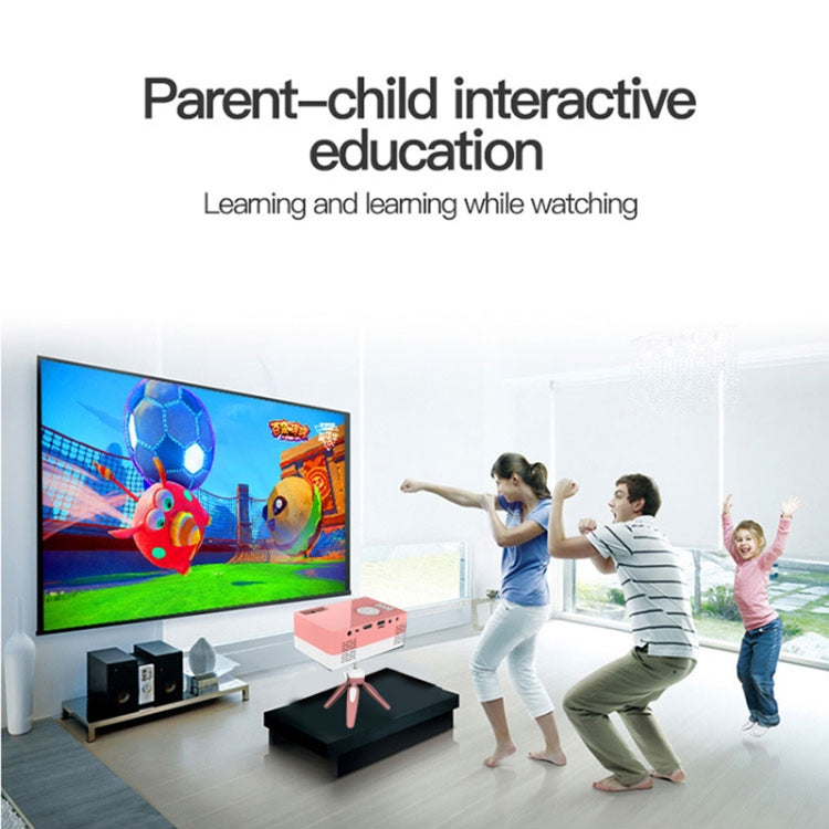 J15 1920 x 1080P HD Household Mini LED Projector with Tripod Mount Support AV / HDMI x 1 / USB x1 / TF x 1, Plug Type:EU Plug(Black White) by buy2fix