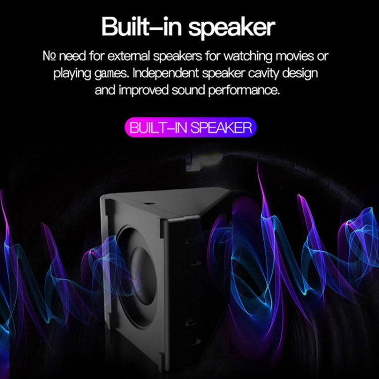 J15 1920 x 1080P HD Household Mini LED Projector with Tripod Mount Support AV / HDMI x 1 / USB x1 / TF x 1, Plug Type:UK Plug(Blue White) - Mini Projector by buy2fix | Online Shopping UK | buy2fix