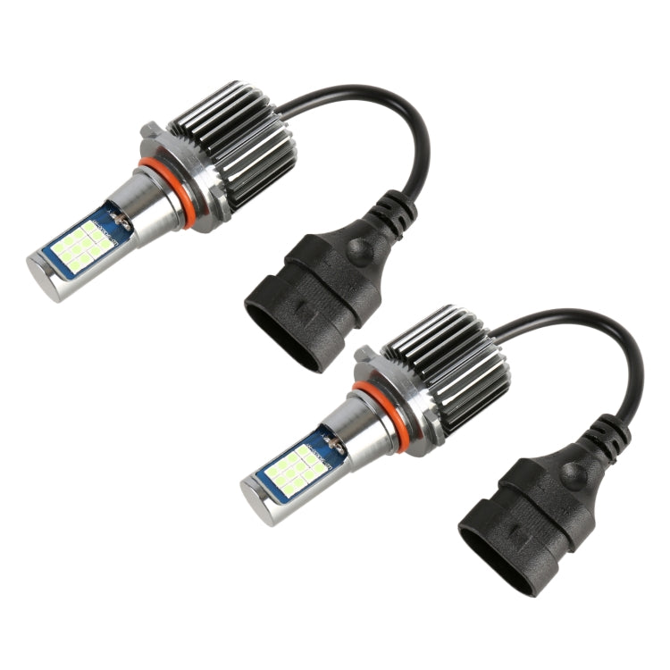 9005 2 PCS DC12-24V / 10.5W Car Fog Lights with 24LEDs SMD-3030 & Constant Current, Box Packaging(Ice Blue Light) - Fog / Driving Lights by buy2fix | Online Shopping UK | buy2fix
