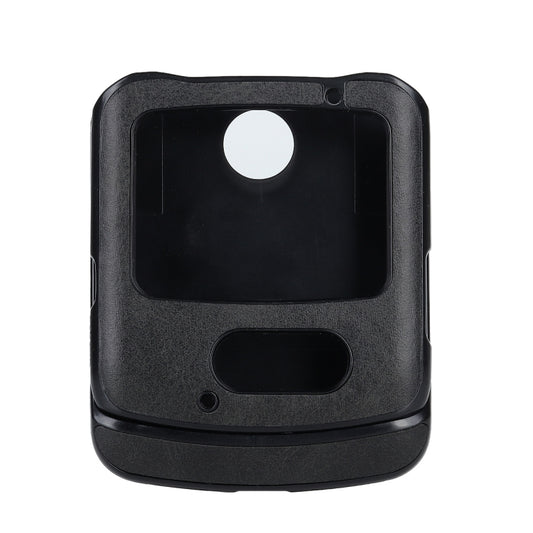 For Motorola Moto Razr 5G Two-color Cowhide Texture Top-grain Leather Shockproof Protective Case(Black) by buy2fix