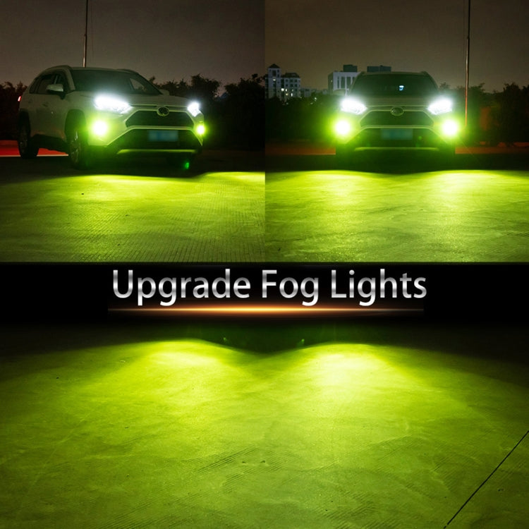9005 2 PCS DC12-24V / 8.6W Car Double Colors Fog Lights with 24LEDs SMD-3030 & Constant Current, Bag Packaging(White Light + Lime Light) - Fog / Driving Lights by buy2fix | Online Shopping UK | buy2fix