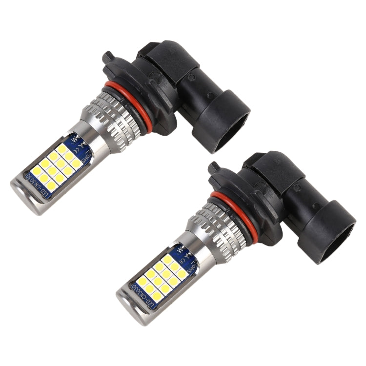 9006 2 PCS DC12-24V / 8.6W Car Fog Lights with 24LEDs SMD-3030 & Constant Current, Bag Packagin(White Light) - Fog / Driving Lights by buy2fix | Online Shopping UK | buy2fix