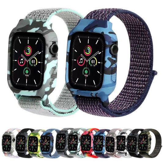 Nylon Wrist Strap Watch Bands For Apple Watch Series 7 41mm / 6 & SE & 5 & 4 40mm / 3 & 2 & 1 38mm(Indigo) by buy2fix