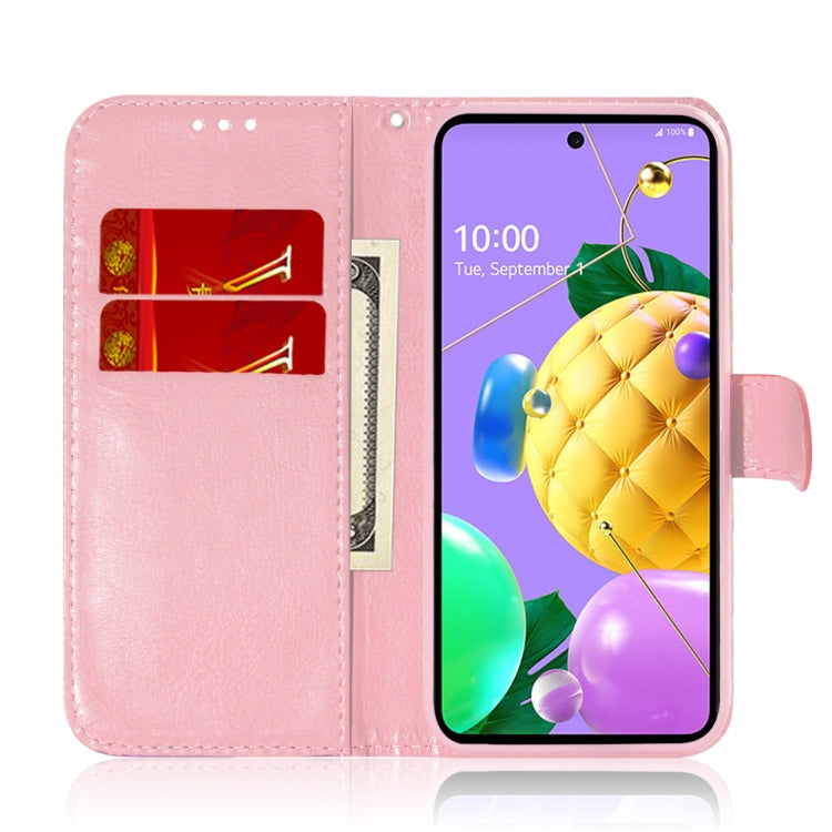 For LG K62 / K52 / Q52 Solid Color Colorful Magnetic Buckle Horizontal Flip PU Leather Case with Holder & Card Slots & Wallet & Lanyard(Pink) - LG Cases by buy2fix | Online Shopping UK | buy2fix