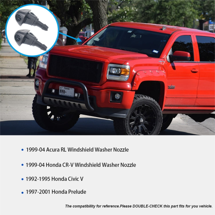 2 PCS Windshield Washer Wiper Jet Water Spray Nozzle 76810S10A02 for Honda by buy2fix