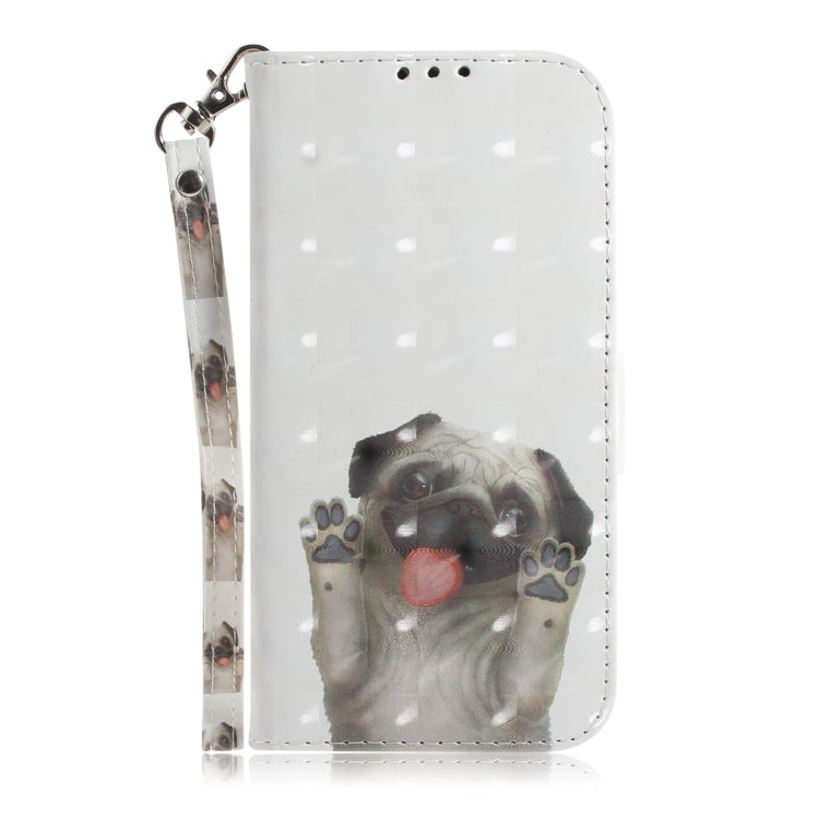 For Samsung Galaxy S21 5G 3D Colored Drawing Horizontal Flip Leather Case with Holder & Card Slots & Wallet & Lanyard(Pug) - Galaxy S21 5G Cases by buy2fix | Online Shopping UK | buy2fix