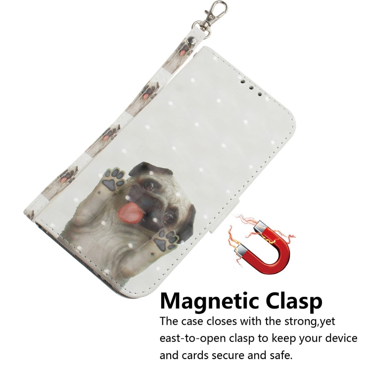 For Samsung Galaxy S21 5G 3D Colored Drawing Horizontal Flip Leather Case with Holder & Card Slots & Wallet & Lanyard(Pug) - Galaxy S21 5G Cases by buy2fix | Online Shopping UK | buy2fix
