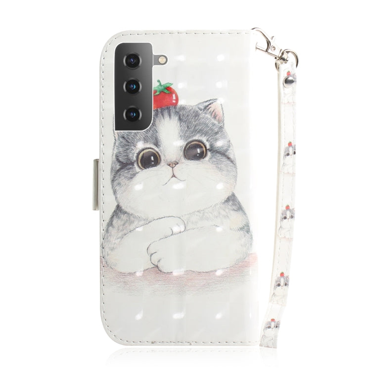 For Samsung Galaxy S21 5G 3D Colored Drawing Horizontal Flip Leather Case with Holder & Card Slots & Wallet & Lanyard(Cute Cat) - Galaxy S21 5G Cases by buy2fix | Online Shopping UK | buy2fix