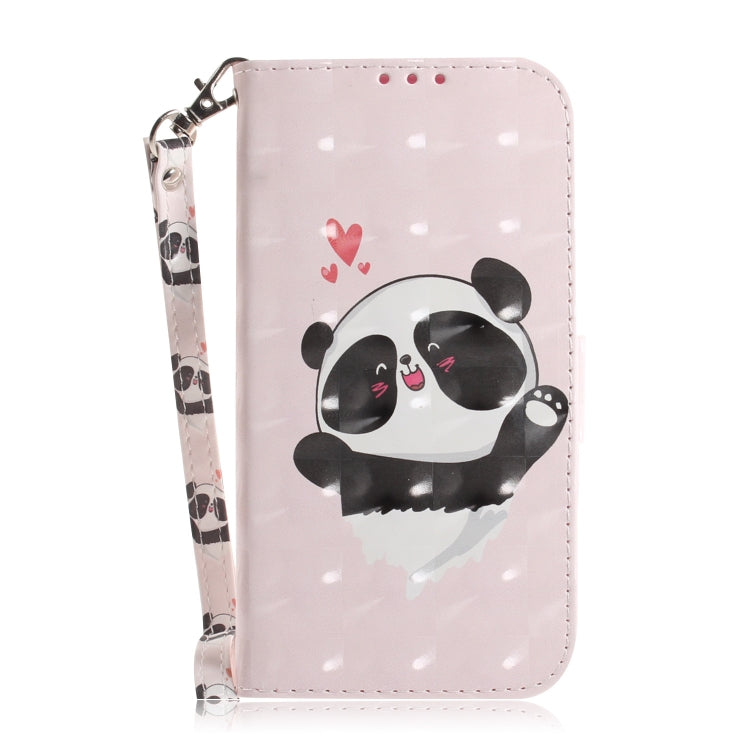 For Samsung Galaxy S21 5G 3D Colored Drawing Horizontal Flip Leather Case with Holder & Card Slots & Wallet & Lanyard(Heart Panda) - Galaxy S21 5G Cases by buy2fix | Online Shopping UK | buy2fix