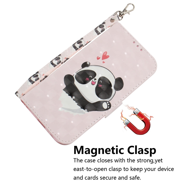 For Samsung Galaxy S21 5G 3D Colored Drawing Horizontal Flip Leather Case with Holder & Card Slots & Wallet & Lanyard(Heart Panda) - Galaxy S21 5G Cases by buy2fix | Online Shopping UK | buy2fix