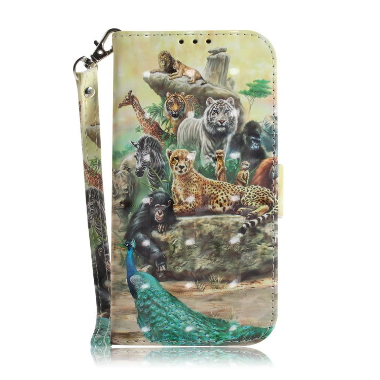 For Samsung Galaxy S21 5G 3D Colored Drawing Horizontal Flip Leather Case with Holder & Card Slots & Wallet & Lanyard(Zoo) - Galaxy S21 5G Cases by buy2fix | Online Shopping UK | buy2fix