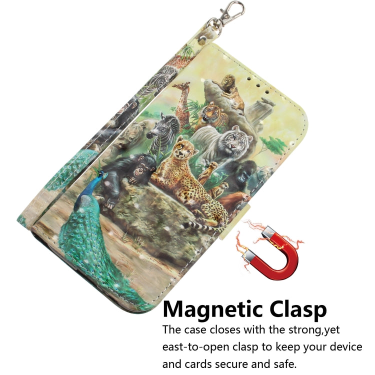 For Samsung Galaxy S21 5G 3D Colored Drawing Horizontal Flip Leather Case with Holder & Card Slots & Wallet & Lanyard(Zoo) - Galaxy S21 5G Cases by buy2fix | Online Shopping UK | buy2fix