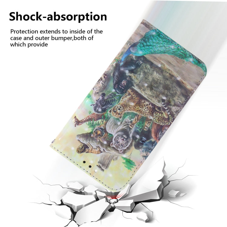 For Samsung Galaxy S21 5G 3D Colored Drawing Horizontal Flip Leather Case with Holder & Card Slots & Wallet & Lanyard(Zoo) - Galaxy S21 5G Cases by buy2fix | Online Shopping UK | buy2fix