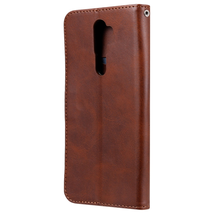 For OPPO A9 (2020) / A5 (2020) Fashion Calf Texture Zipper Horizontal Flip Leather Case with Holder & Card Slots & Wallet(Brown) - OPPO Cases by buy2fix | Online Shopping UK | buy2fix