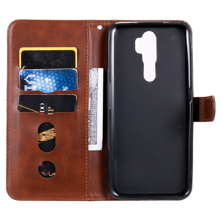 For OPPO A9 (2020) / A5 (2020) Fashion Calf Texture Zipper Horizontal Flip Leather Case with Holder & Card Slots & Wallet(Brown) - OPPO Cases by buy2fix | Online Shopping UK | buy2fix