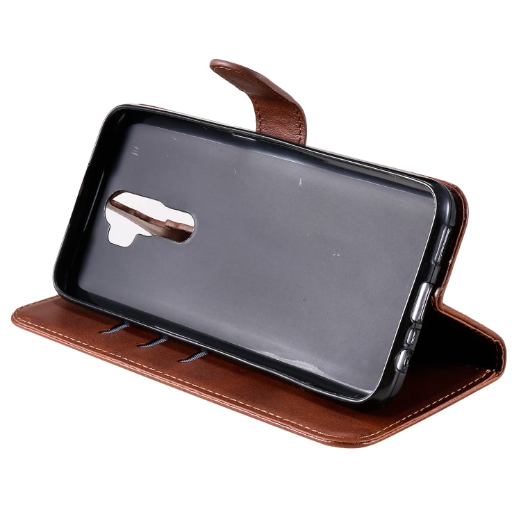 For OPPO A9 (2020) / A5 (2020) Fashion Calf Texture Zipper Horizontal Flip Leather Case with Holder & Card Slots & Wallet(Brown) - OPPO Cases by buy2fix | Online Shopping UK | buy2fix